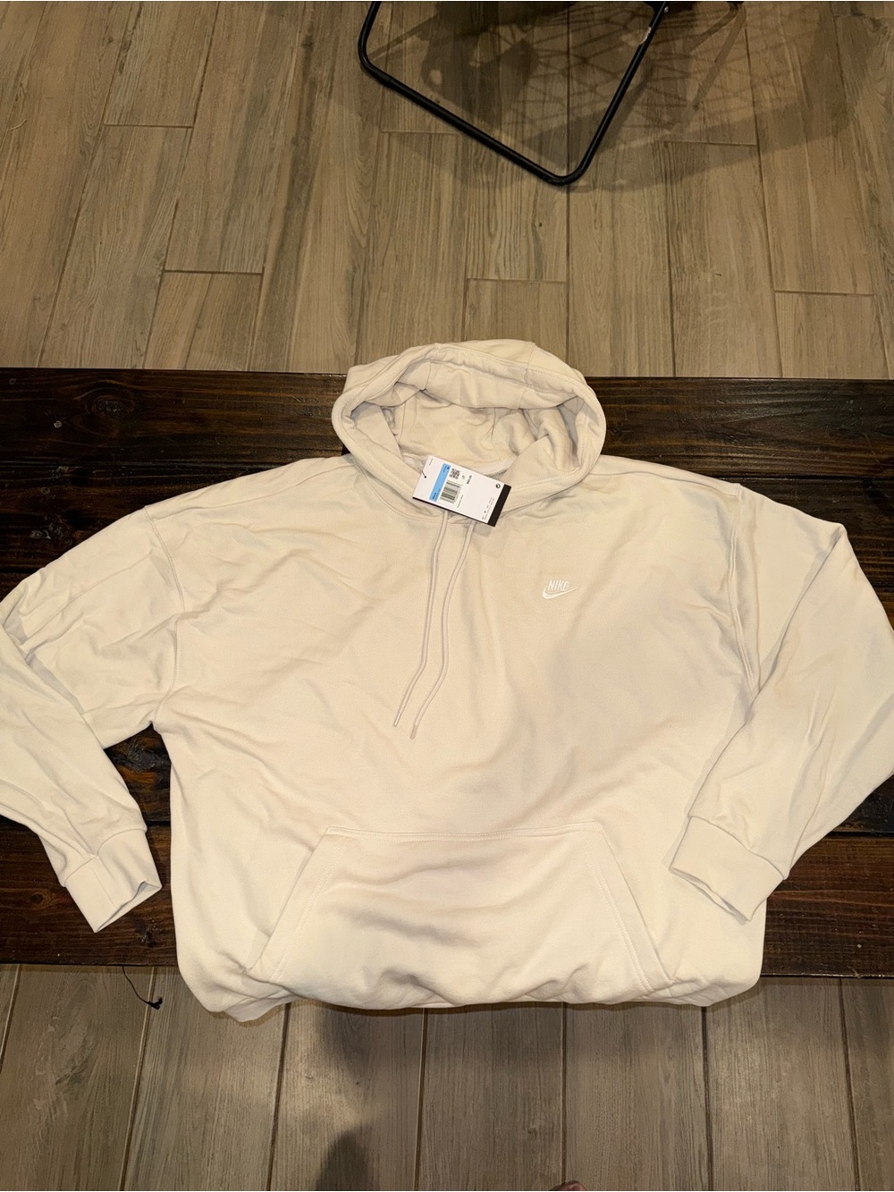 Nike oversized heavyweight cream hoodie